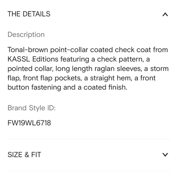 KASSL Editions point collar coated plaid raincoat - Picture 11 of 11